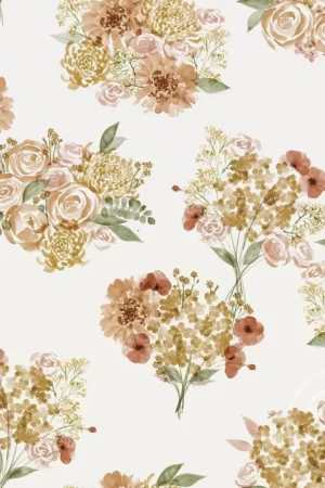 Baumwolljersey Blumen Bouquet