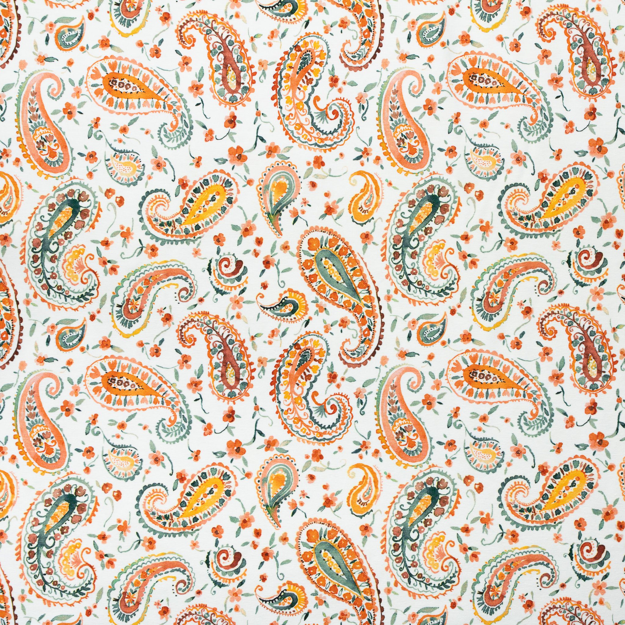 Paisley Jersey Weiss 1 m x 1.40 m – Bild 3