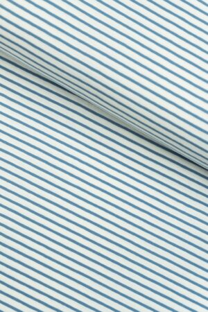 Baumwolljersey Streifen Indigoblau