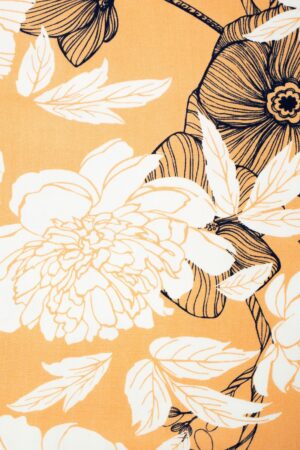 Viskose Blumen Orange