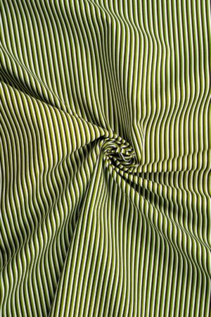 Schwarz Olive Weiss gestreifte Baumwolle