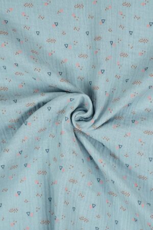 Musselin Dreiecke Hellblau