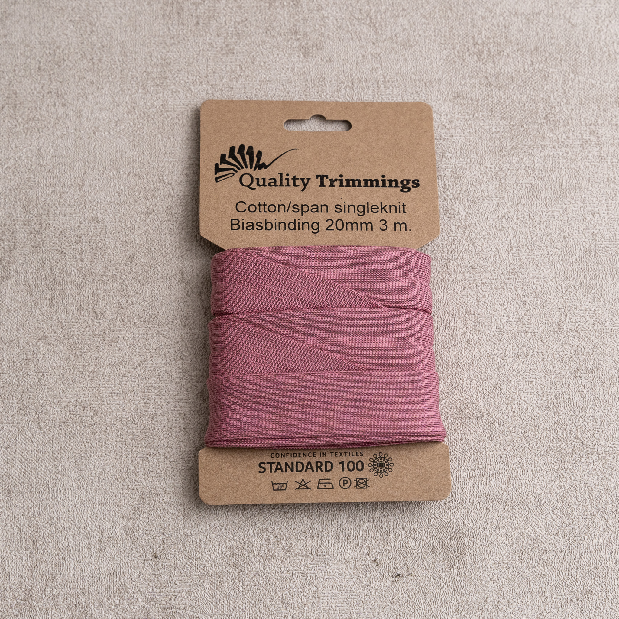 Schrägband Jersey Altrosa