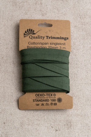 Schrägband Jersey Armeegrün