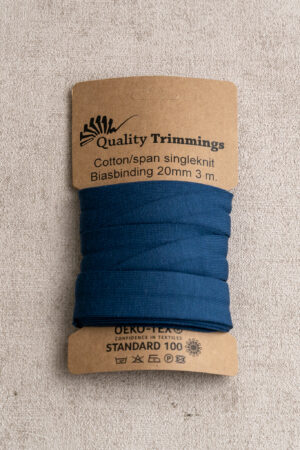 Schrägband Jersey Jeansblau