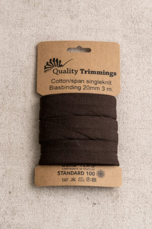 Schrägband Jersey Braun