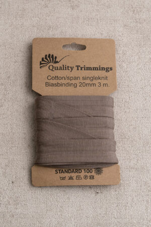 Schrägband Jersey Taupe