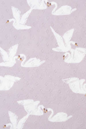 Pointoille Jersey Schwäne Lila