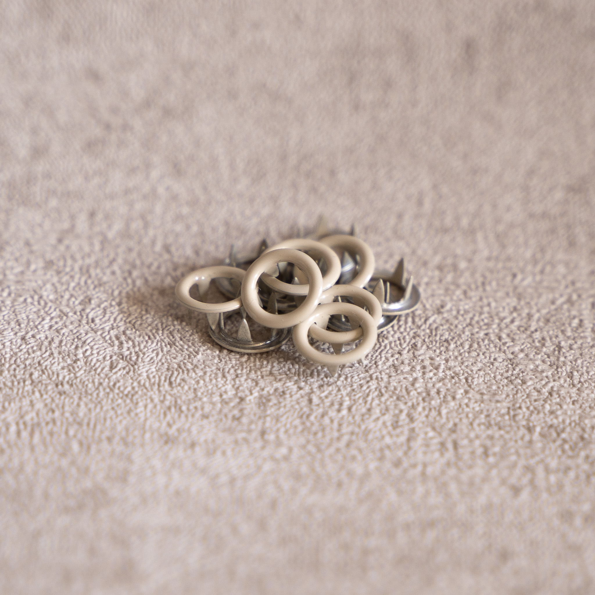 20 Jersey Druckknopfsets Cream