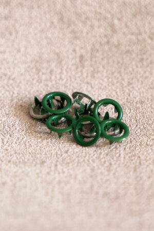 20 Jersey Druckknopfsets Dunkelgrün