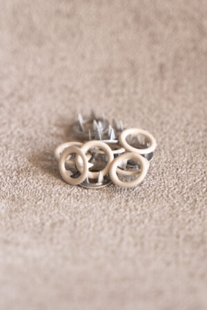 20 Jersey Druckknopfsets Ecru