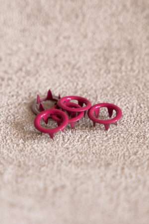 20 Jersey Druckknopfsets Fuchsia