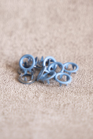 20 Jersey Druckknopfsets Jeansblau