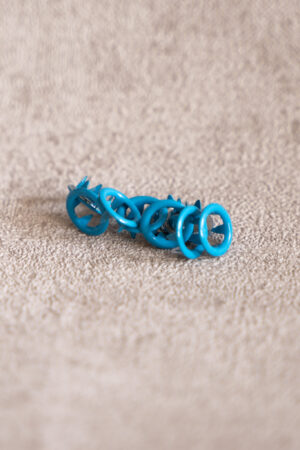 20 Jersey Druckknopfsets Türkis