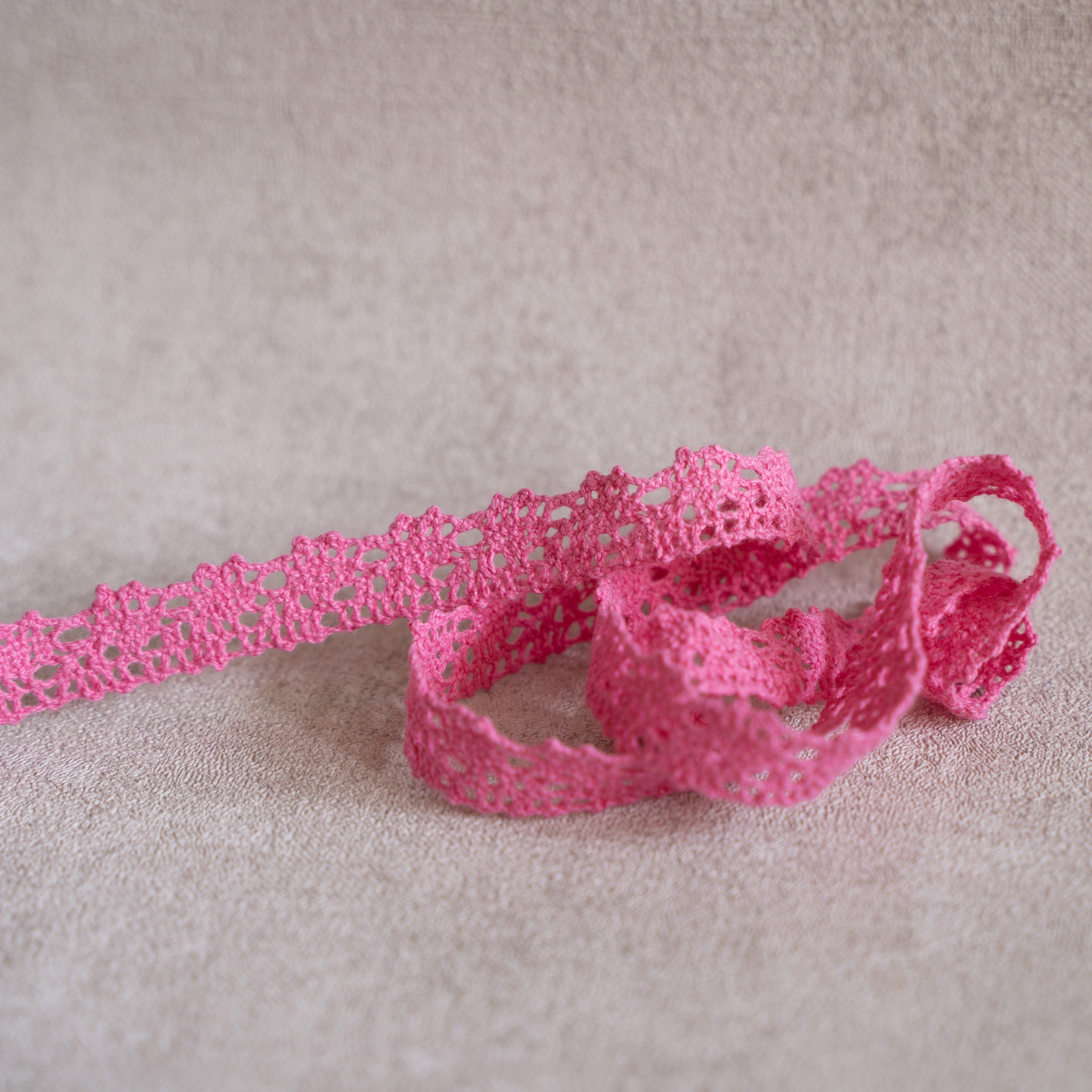 Spitzenband Baumwolle Pink