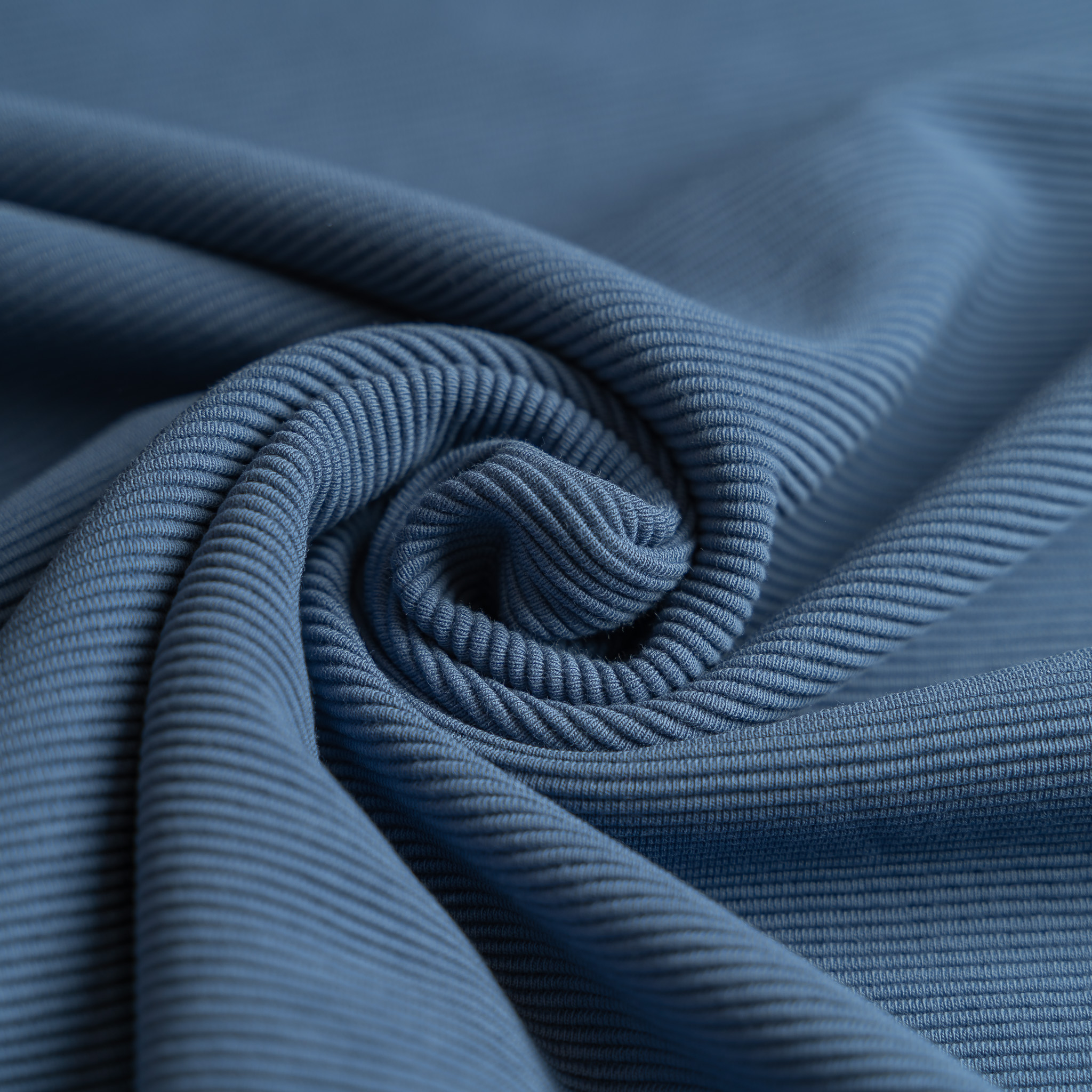 Ottoman Rib Jersey Dunkel Jeans 0.50 m x 1.50 m