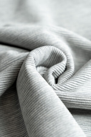 Ottoman Rib Jersey Hell Grau Melange