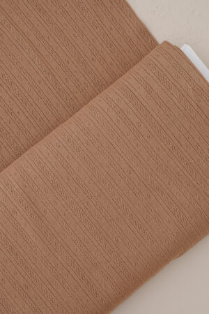 Pointoille Streifen Jersey Kakao