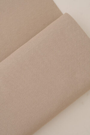 Gestrickter Waffel Jersey Dunkelbeige