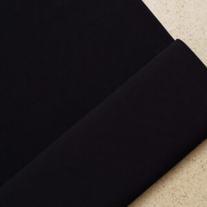 Ottoman Rib Jersey Schwarz