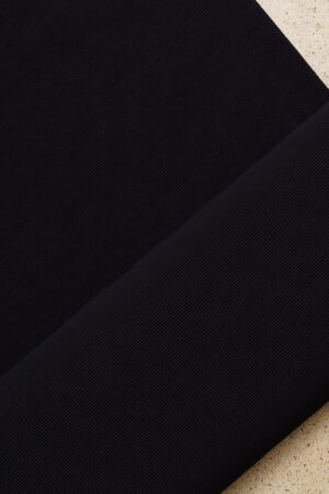 Ottoman Rib Jersey Schwarz